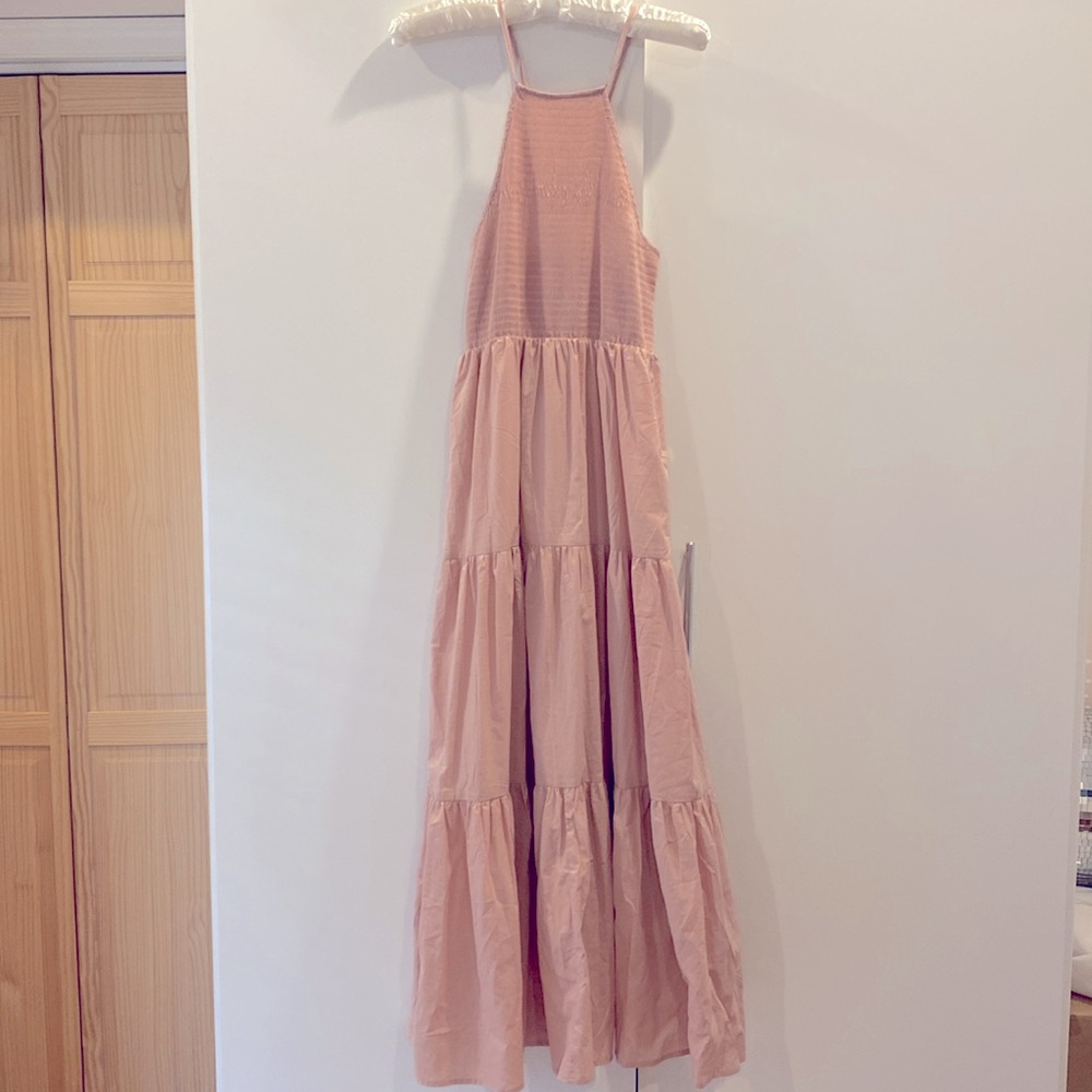 Petal + Pup pink backless maxi dress, size 4.